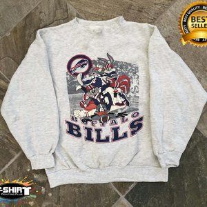 Vintage NFL Buffalo Bills Looney Tunes Sweatshirt, Buffalo Bills Shirt, Football